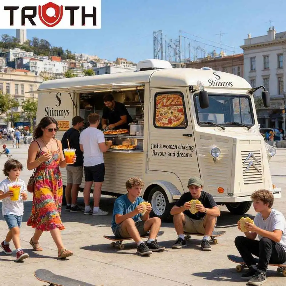 Plne vybavený elektrický vozík na rýchle občerstvenie na pizzu