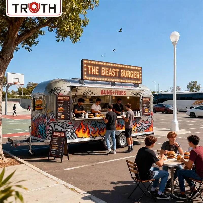 Potravinový predajný vozík BBQ Reštaurácia Food Truck