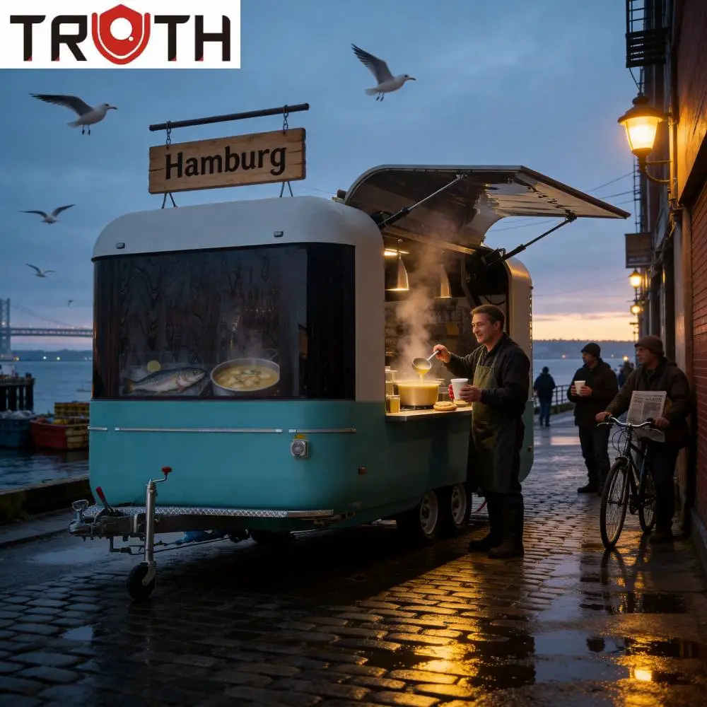 Vozík na hamburgery pre komerčné účely