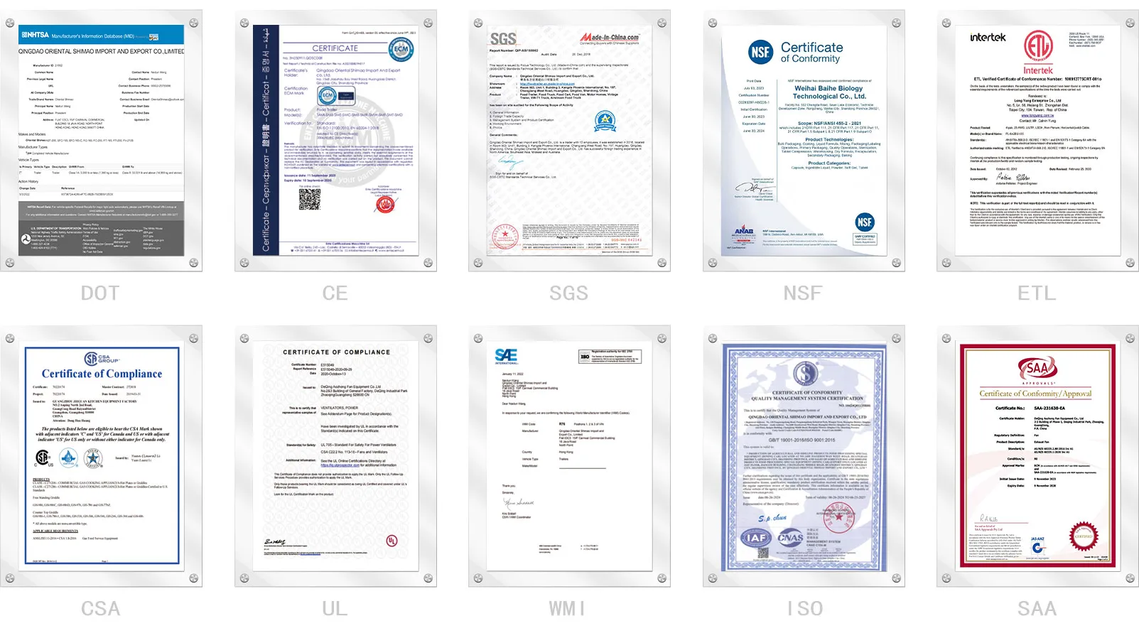 Certification