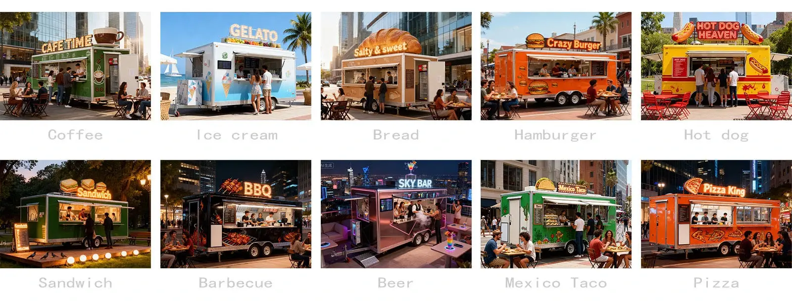 Square Food Trailer