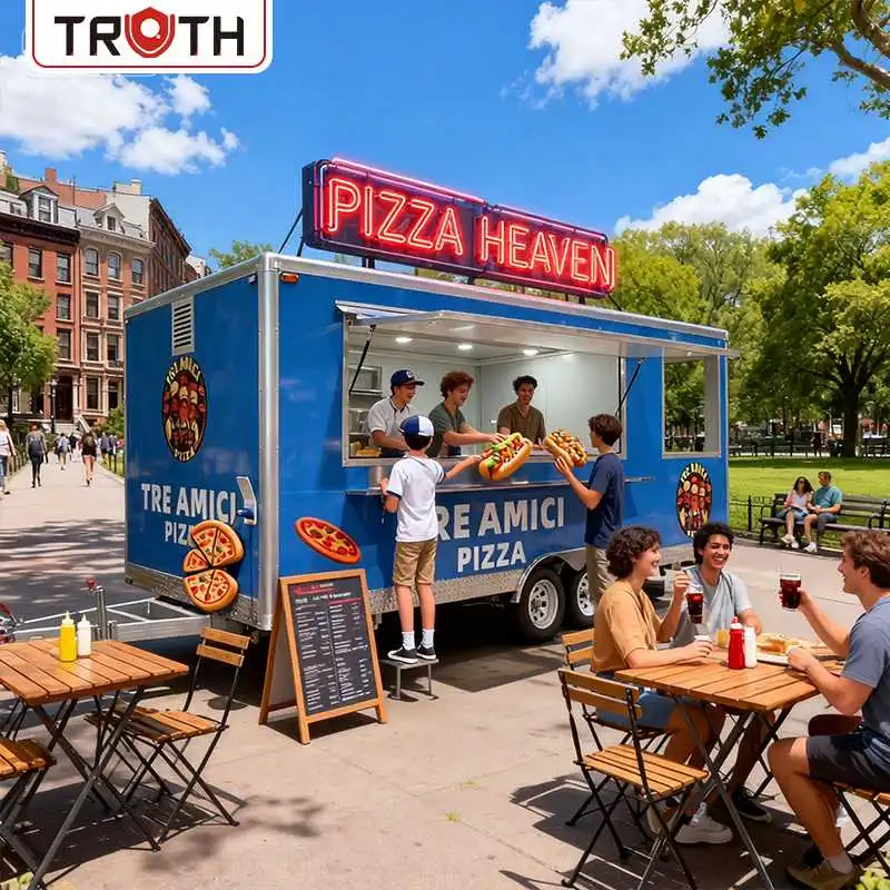 Mobilný prívesný vozík na pizzu