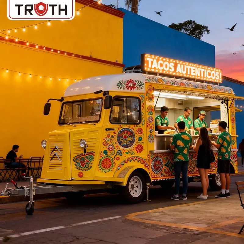 Mobilný elektrický príves na jedlo pre Tacos